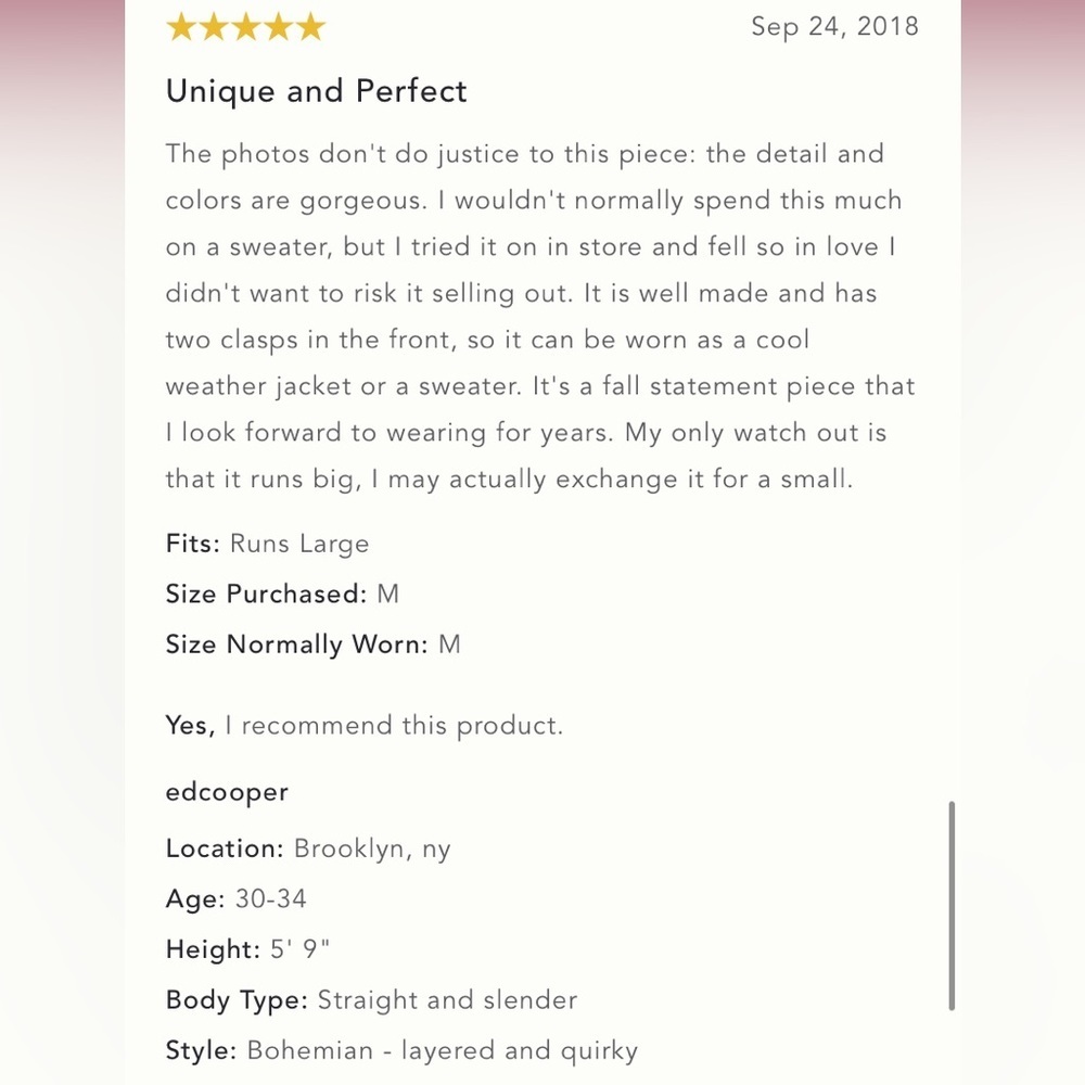 🎉RARE🎉 ANTHROPOLOGIE NWOT Aldomartins Floral Intarsia Cardigan Size L. - Picture 8 of 16